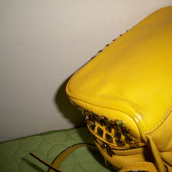 MICHAEL KORS RHEA MINI Yellow Leather Backpack main image 10